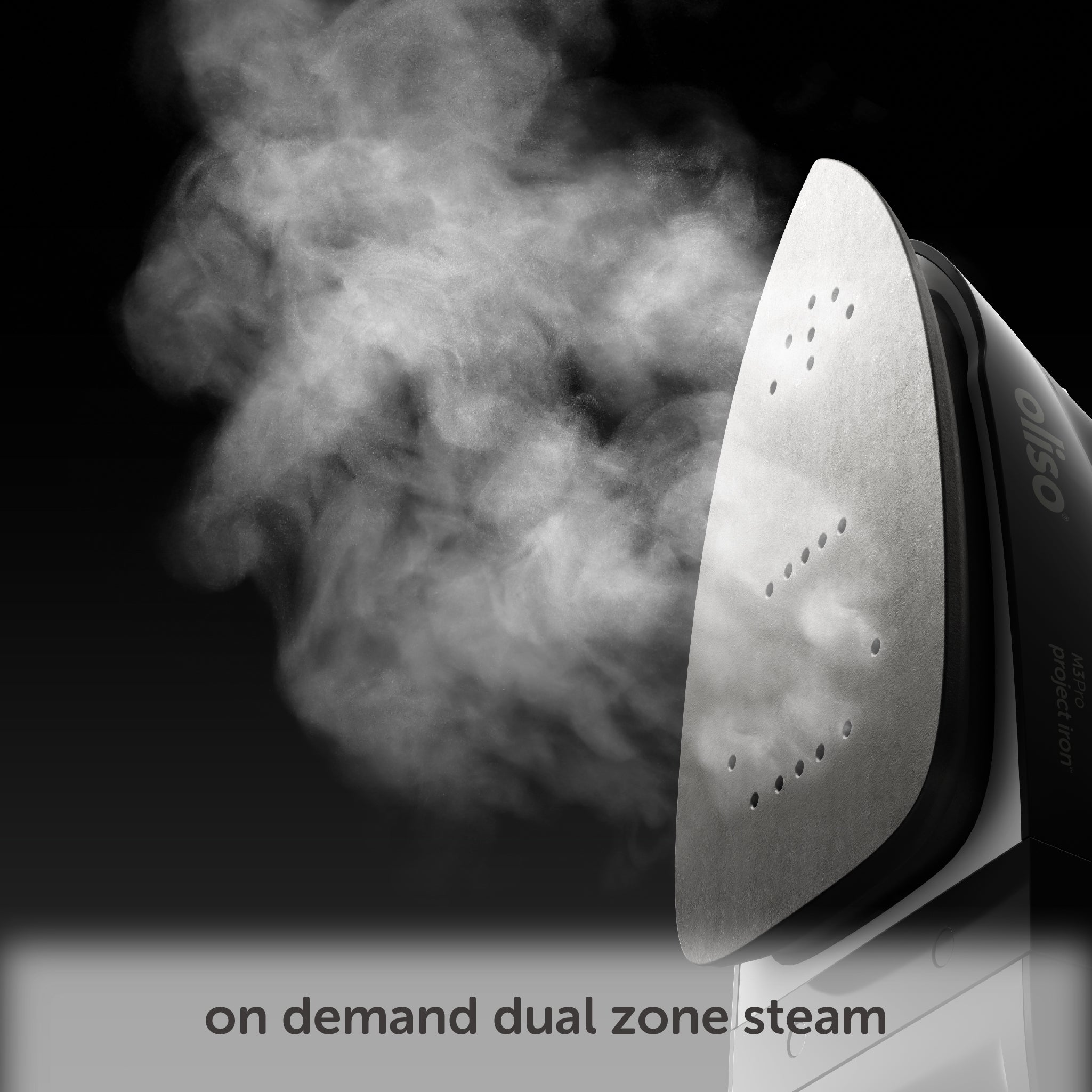 The M3Pro has a powerful independent dual-zone burst of steam for pressing flat seams and sharp creases.
