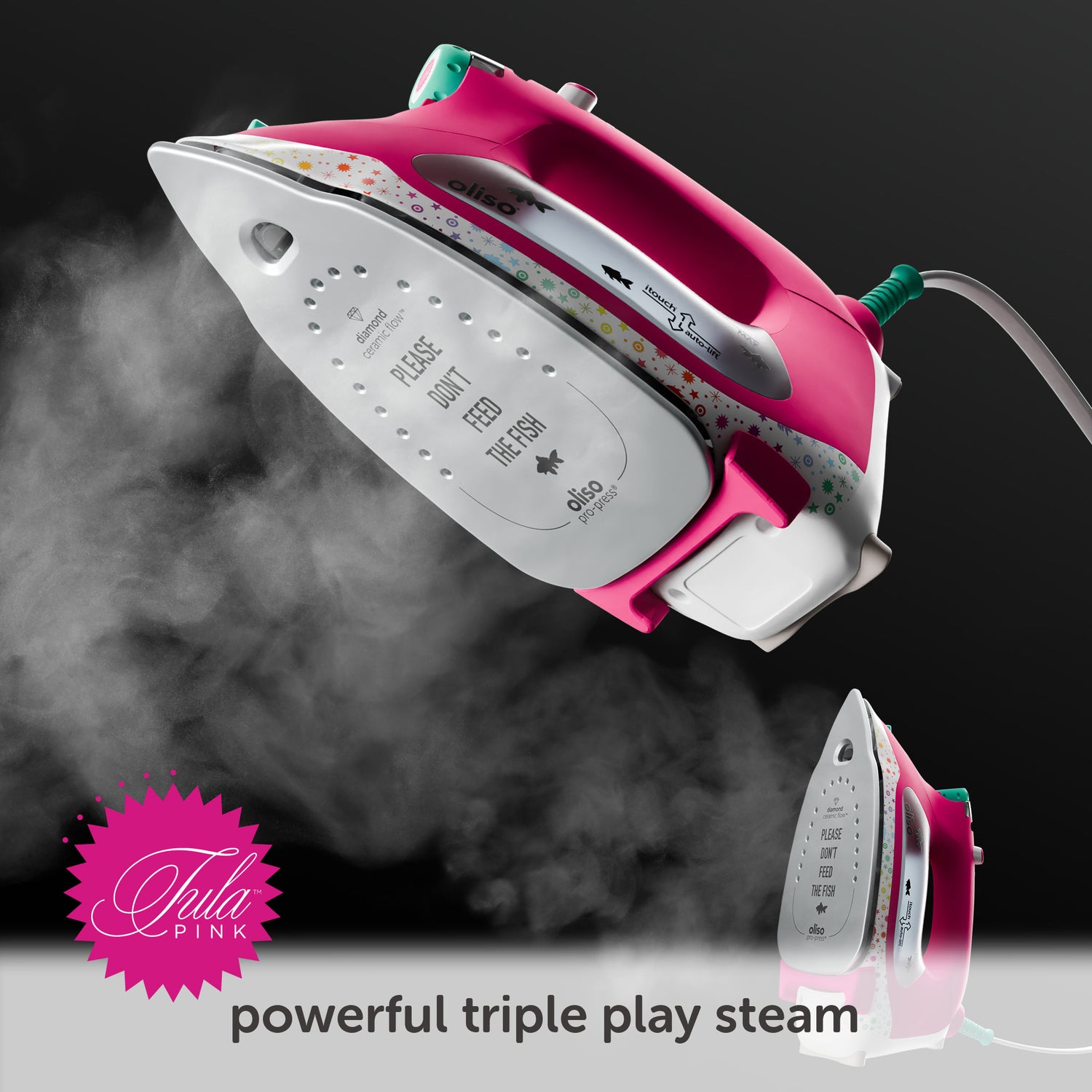The ProPlus has a powerful burst of steam for pressing and vertical steaming.