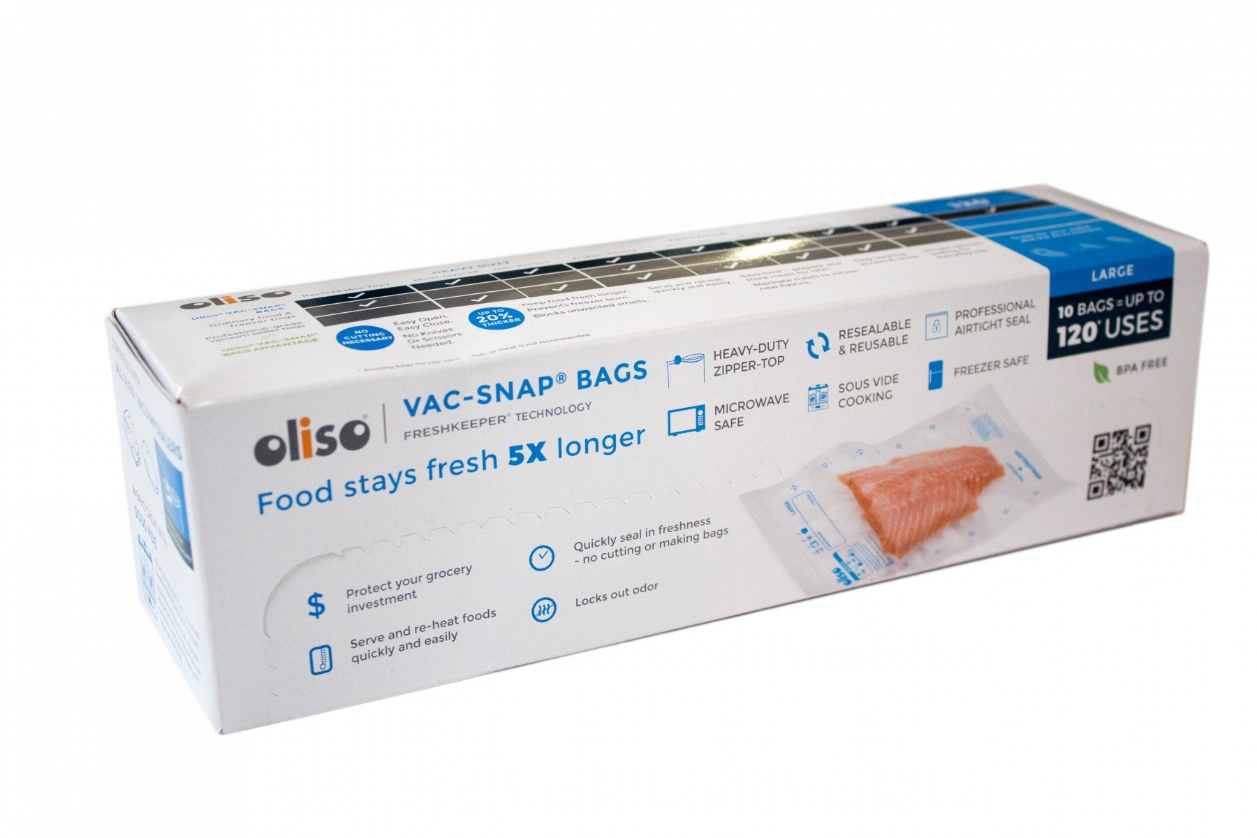 OLISO VAC-SNAP LARGE (GALLON) BAGS (10/CT)