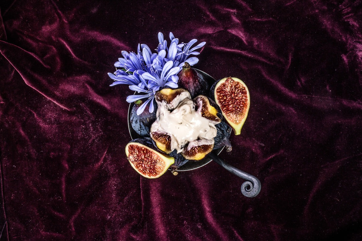 Figs and Cherry Crème Fraîche