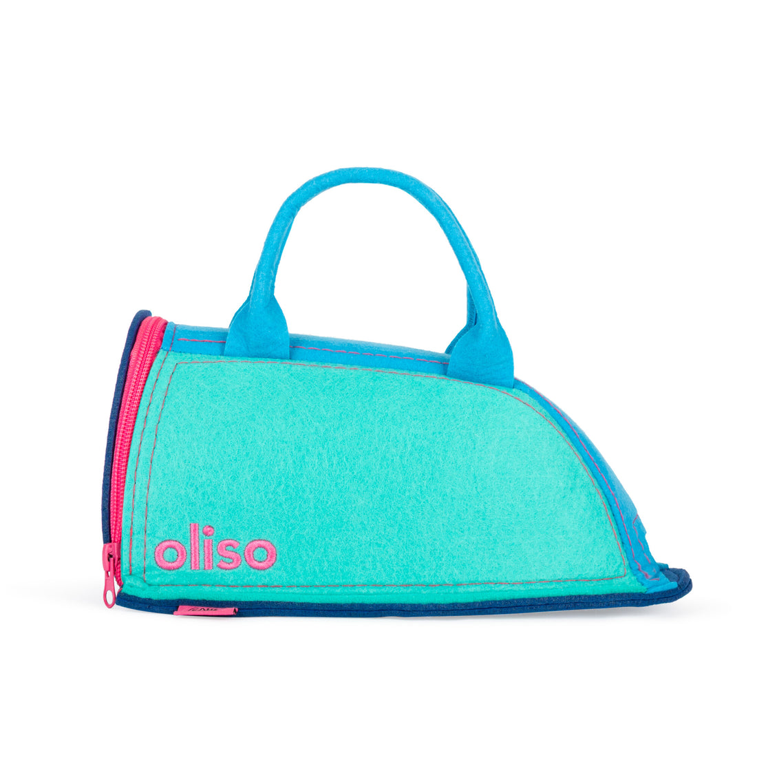 Colorful small travel case for Oliso M3Pro project iron – part of the limited edition Kaffe collection.