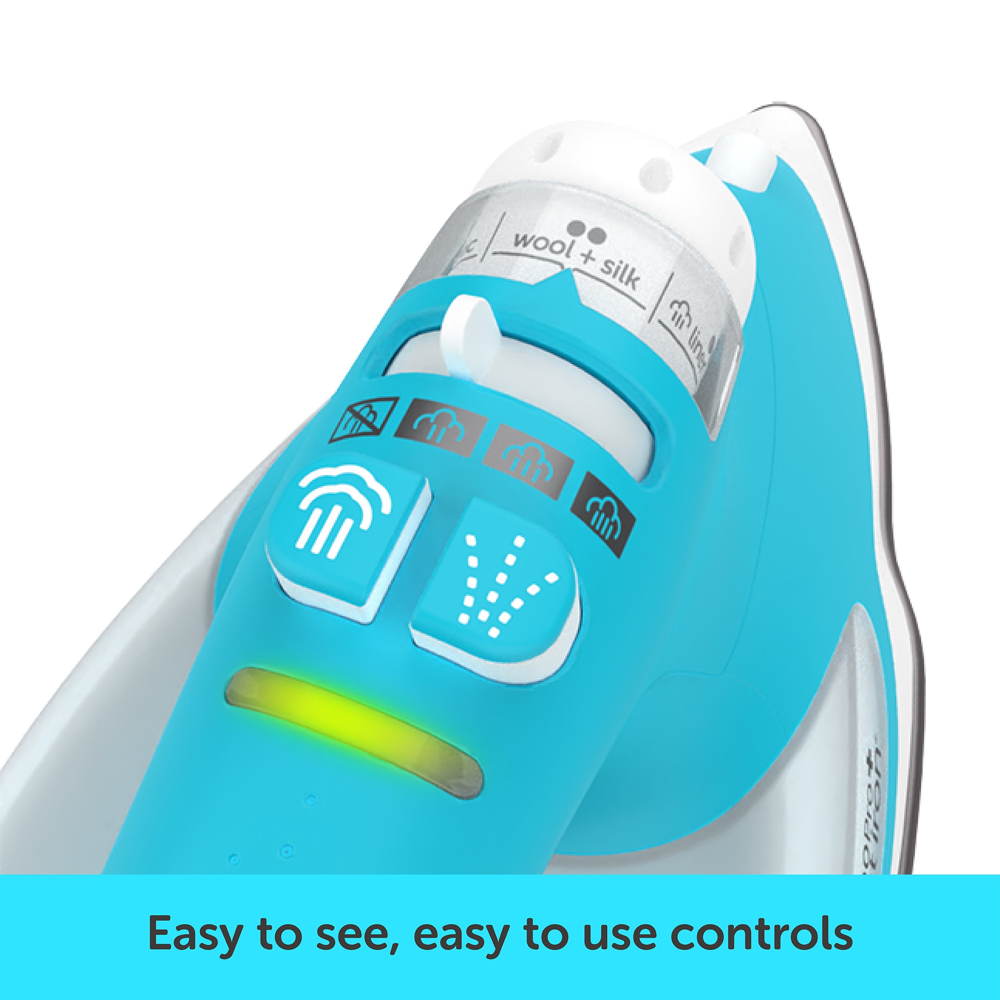 Close up of the controls of the ProPlus iron&