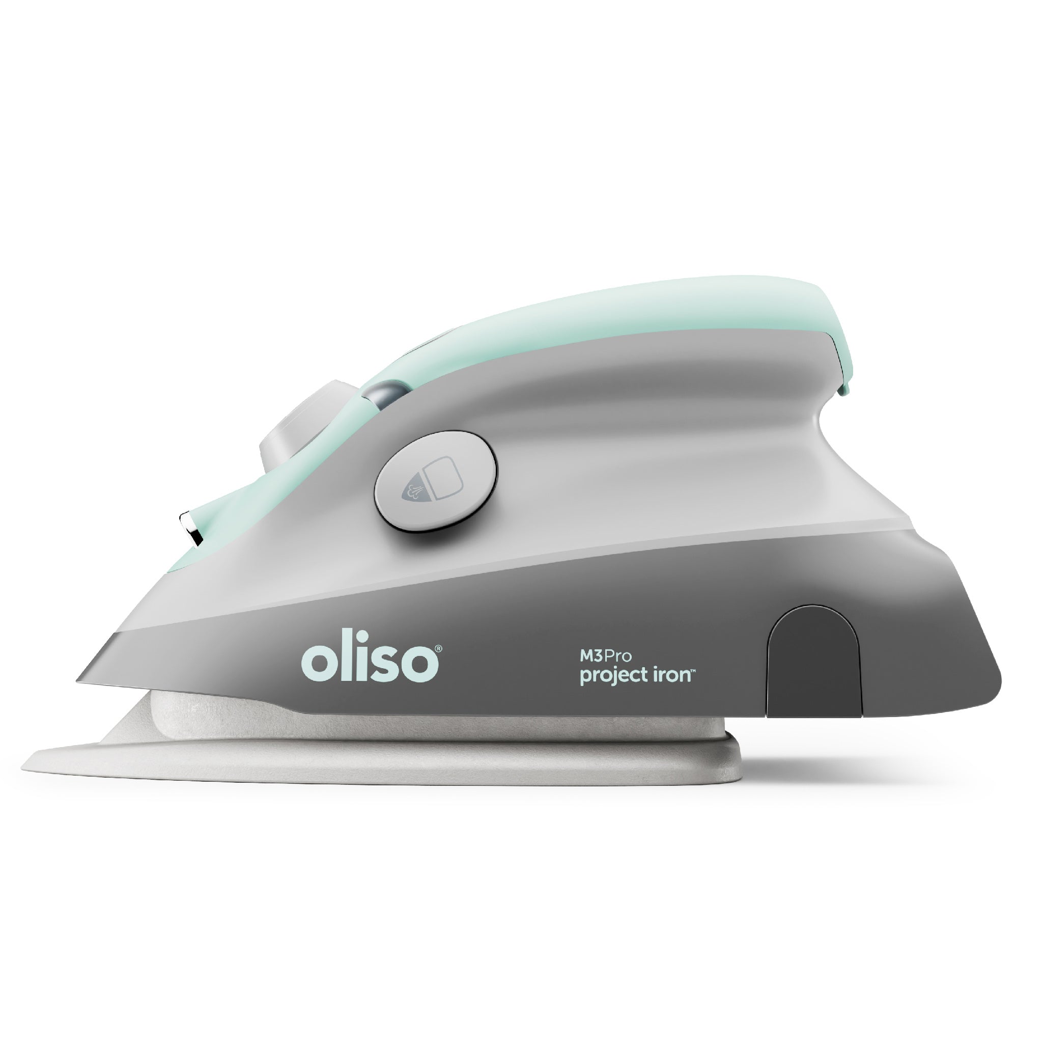 The aqua M3Pro project iron. Designed especially with the quilter, sewist, and crafter in mind.
