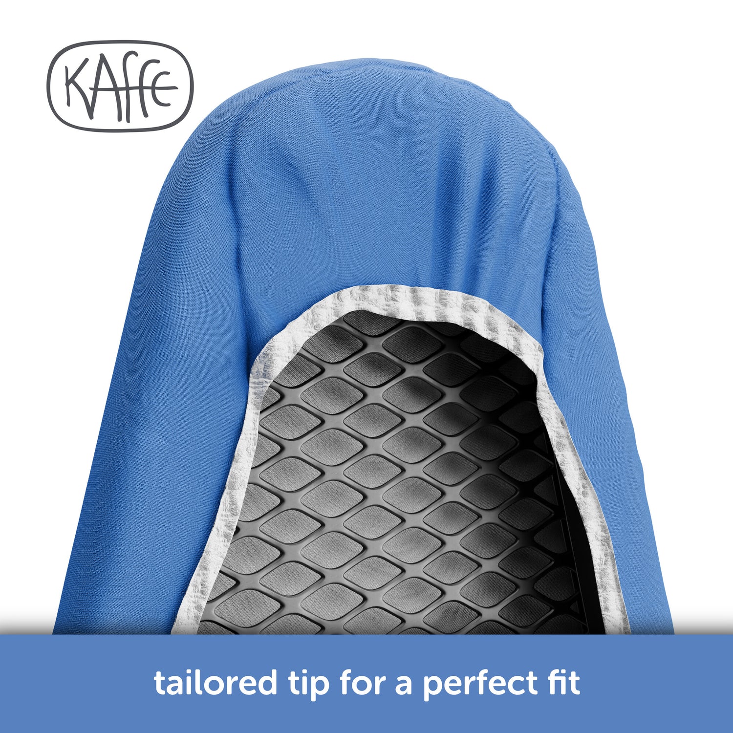 Kaffe by Oliso premium ironing board cover — colorful, artistic design by Kaffe Fassett. With a tailored nose pocket for a good fit and smooth ironing surface.