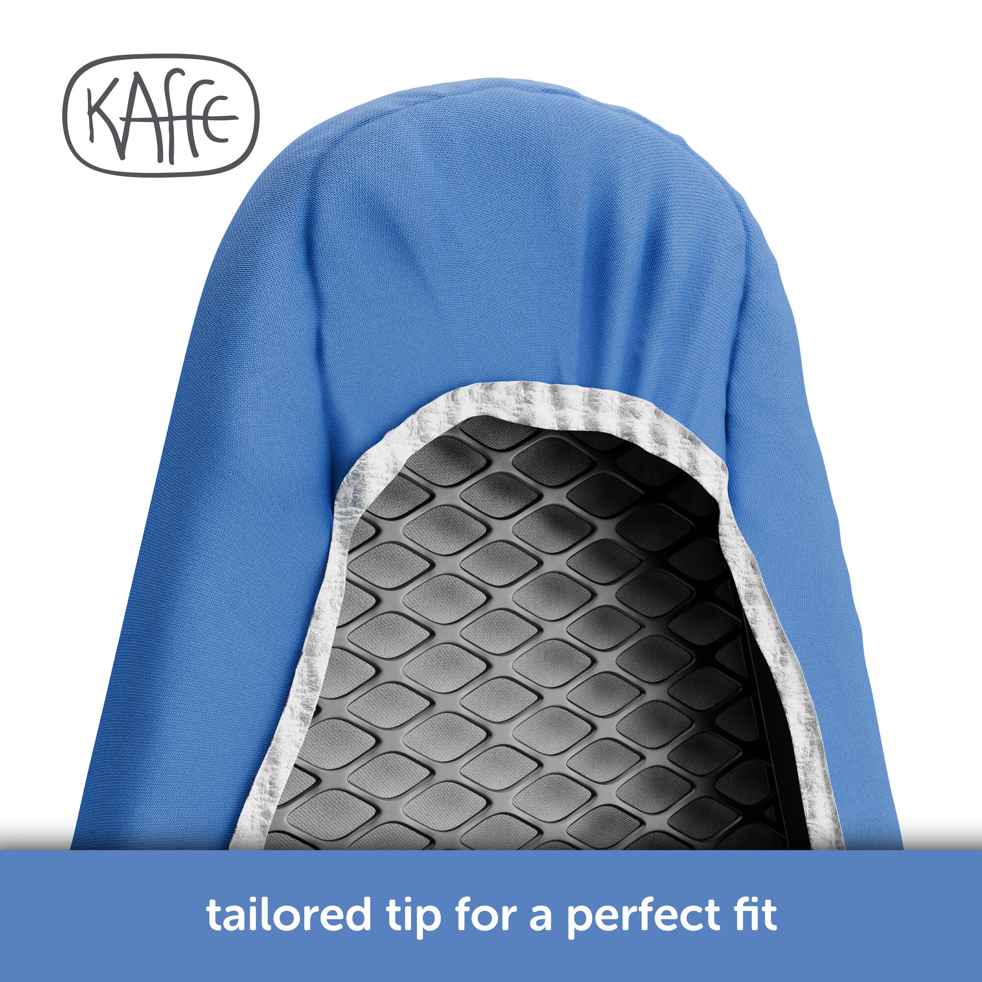 Kaffe by Oliso premium ironing board cover — colorful, artistic design by Kaffe Fassett. With a tailored nose pocket for a good fit and smooth ironing surface.
