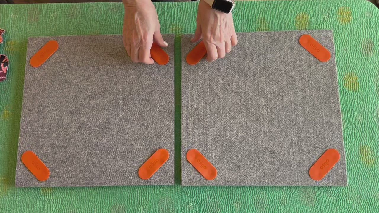 Content description" Watch how Oliso’s MultiMat wool pressing mats connect with ProPress links to create a customizable, extended pressing zone—perfect for quilters and sewists.">