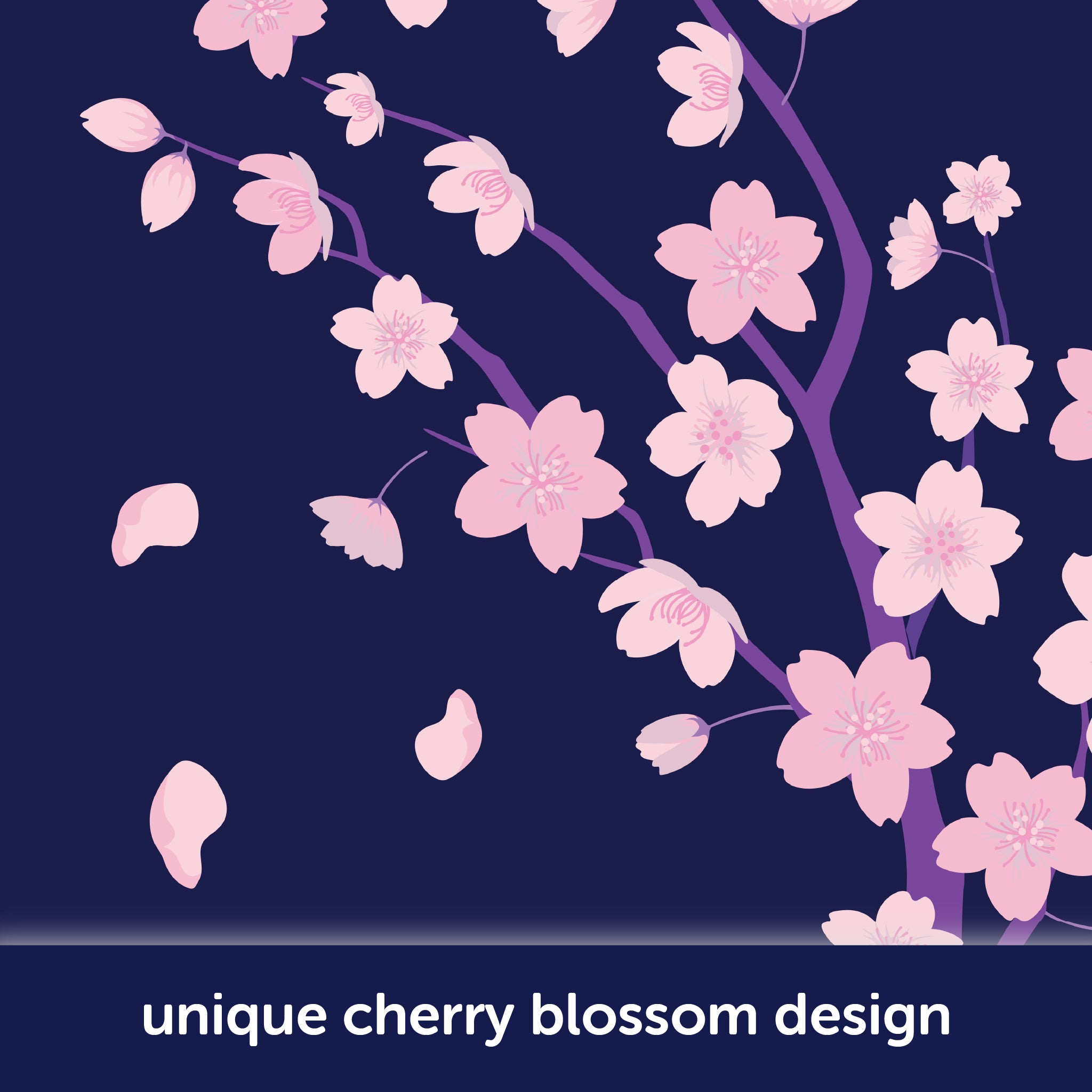 Oliso Yaya Han Edition ironing board cover featuring a striking cherry blossom design on a midnight blue background—celebrating spring, creativity, and craftsmanship while making every press more inspiring. Ideal for everyday ironing, sewing, quilting, and creating cosplay costumes.
