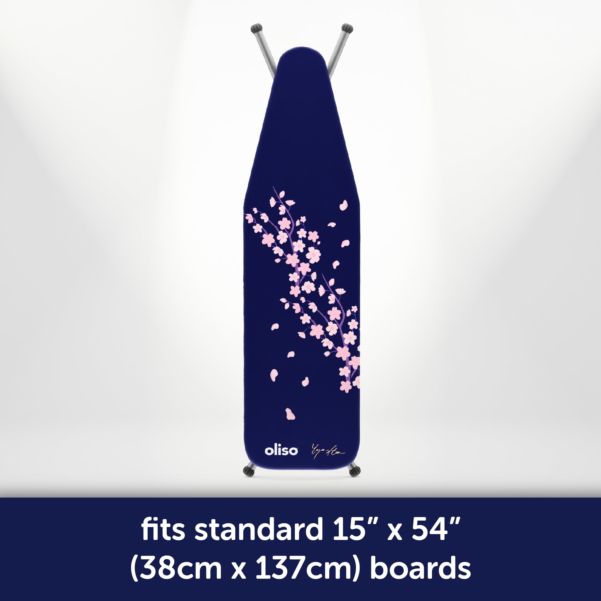 Oliso cherry blossom edition ironing board cover fits most standard ironing boards up to 15" x 54"