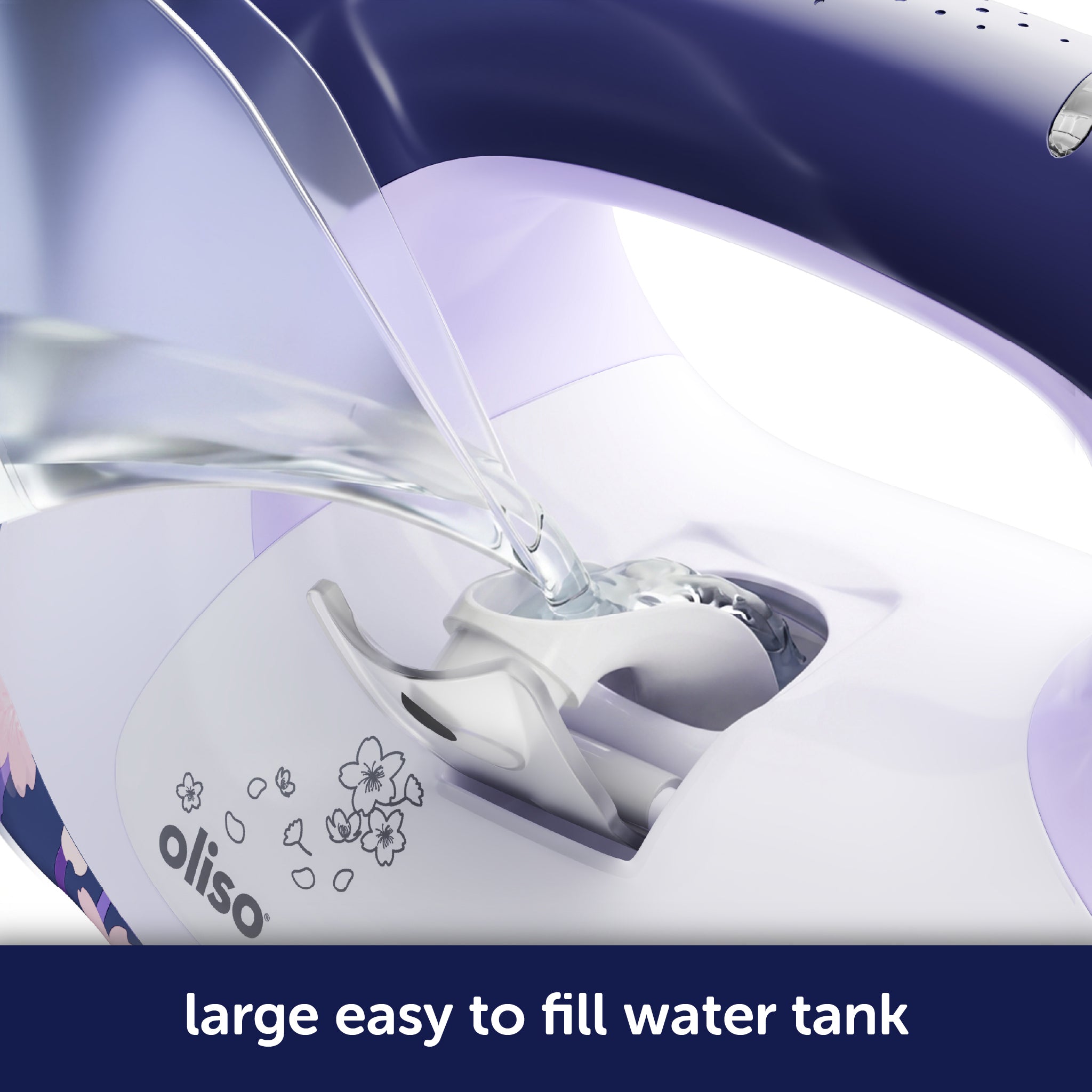 Oliso Yaya Han ProPlus iron with a large-capacity water tank is easy to fill and uses regular tap water. For sewing, quilting, and creating cosplay costumes.