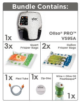 OLISO PRO VS95A (SILVER) SMART VACUUM SEALER STARTER KIT