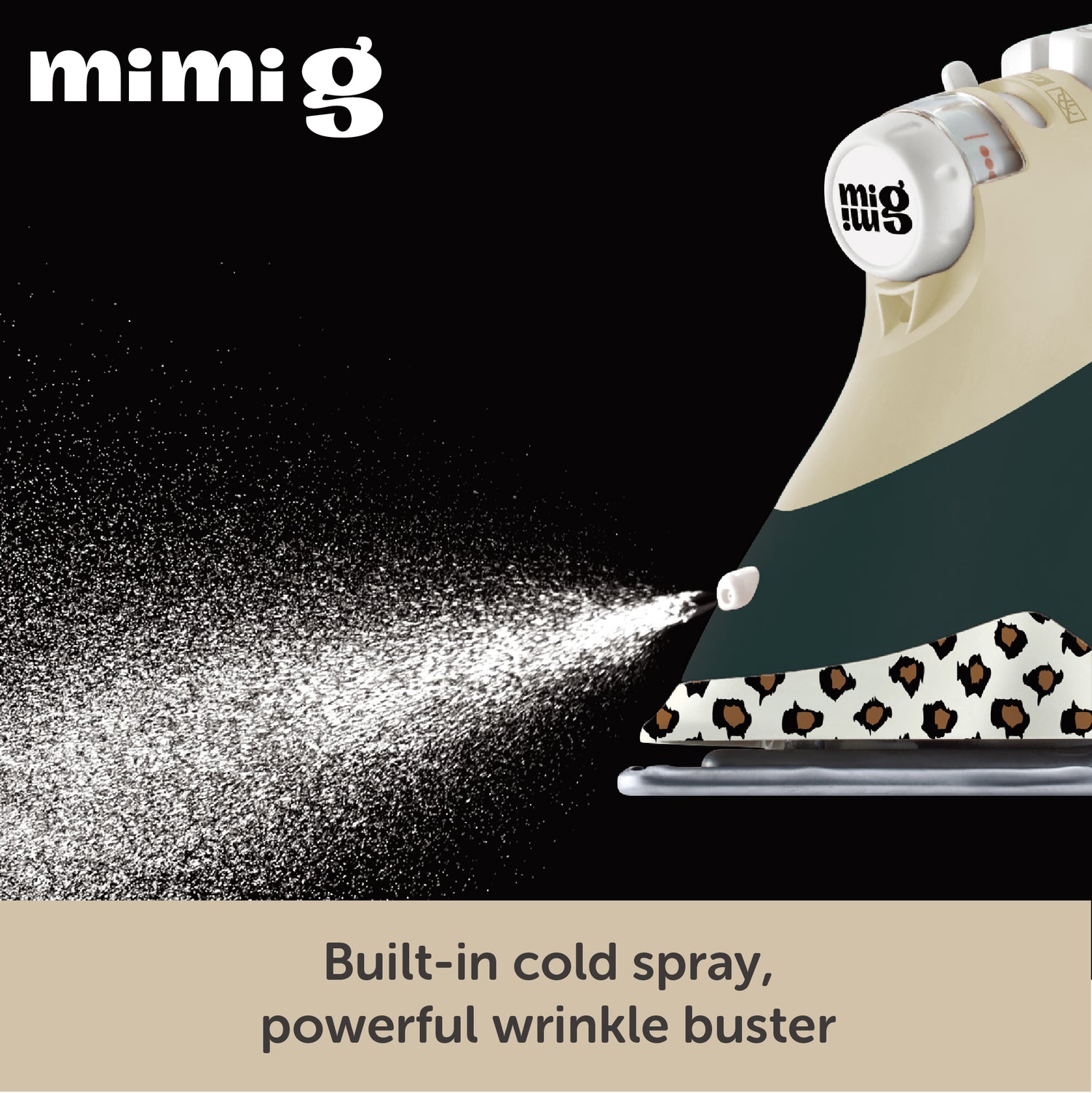 The Oliso Mimi G iron has a built in wrinkle busting fine cold water spray 