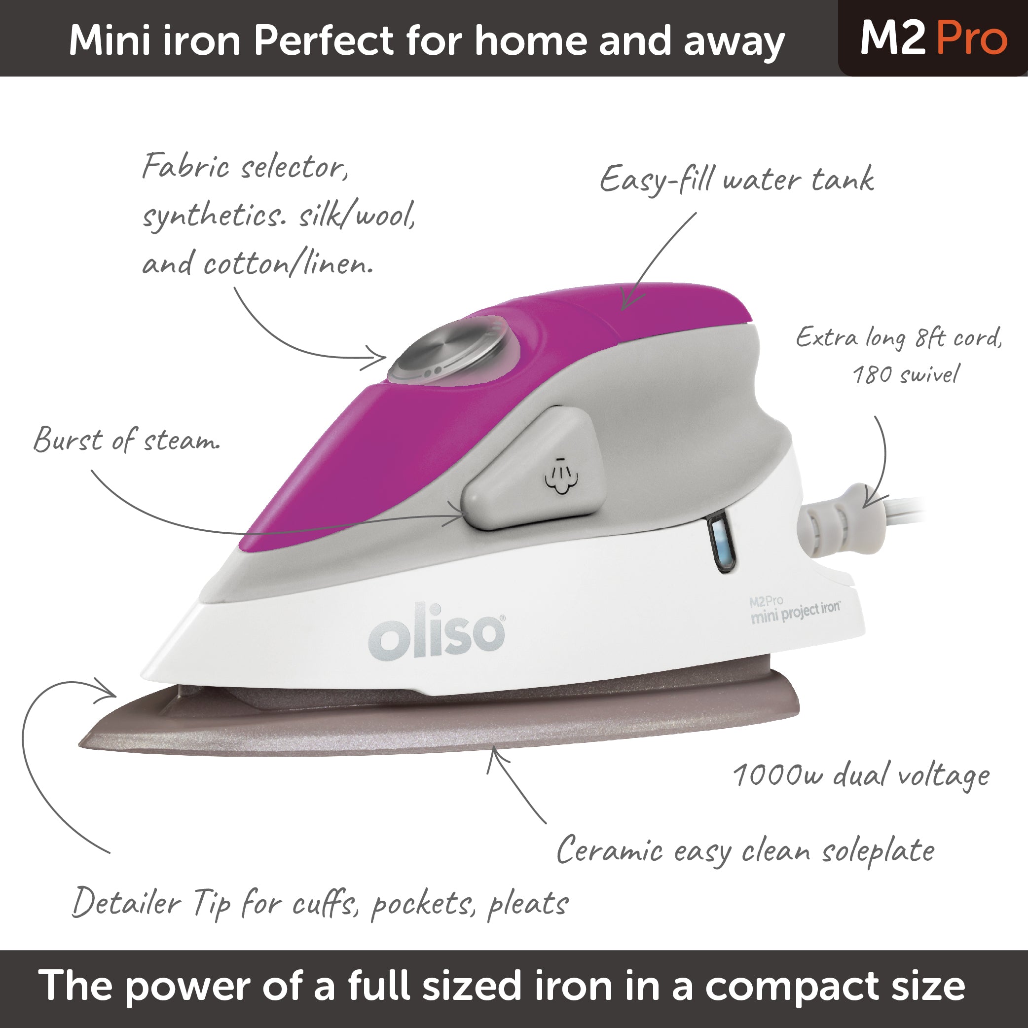 Purple Easy Steam Compact Iron