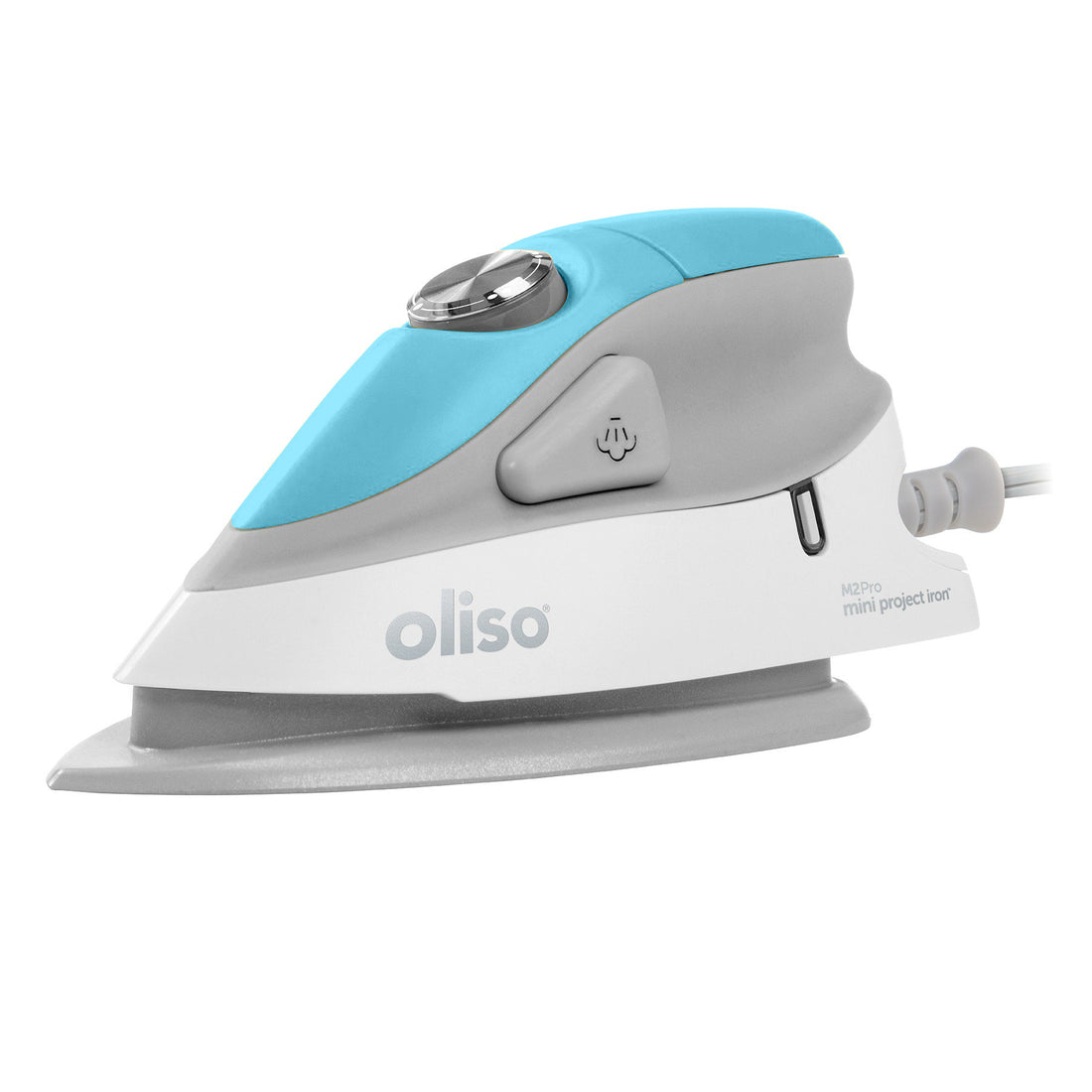 Turquoise Oliso mini project iron.